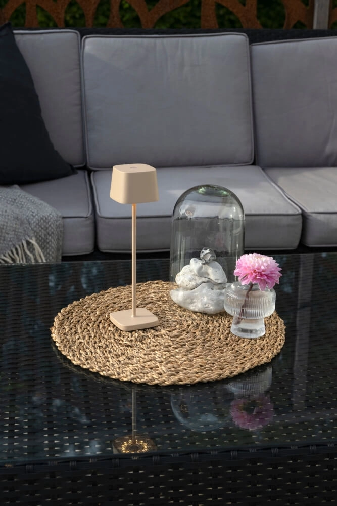 Lampe de table rechargeable Capri mini brun sable KonstSmide 7318307829334