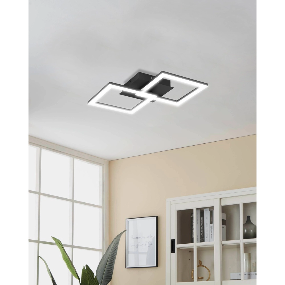 Lumière LED de plafond Rgbic 52cm - noir Eglo 9002759757533