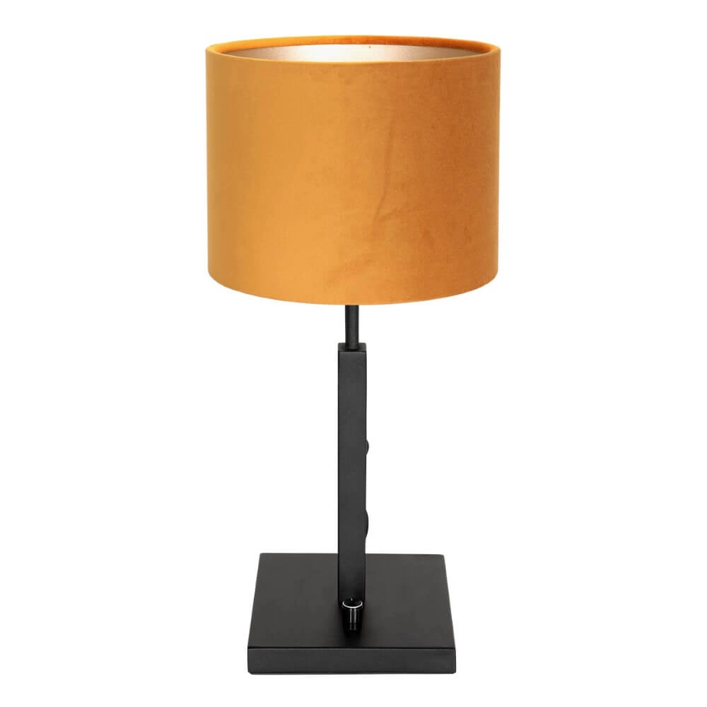 Lampe de table Stanger noir avec velours doré Steinhauer 8712746146349