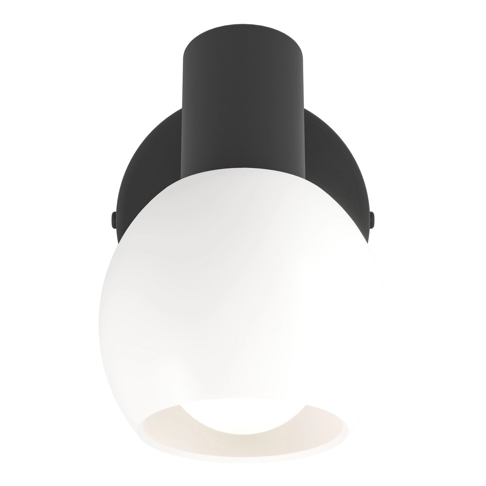 Lampe murale Castellazo noir avec verre blanc Eglo 9008606392124