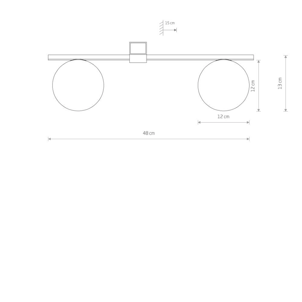 Suspension en verre Pik 2x verre blanc Lyora 5903139103008