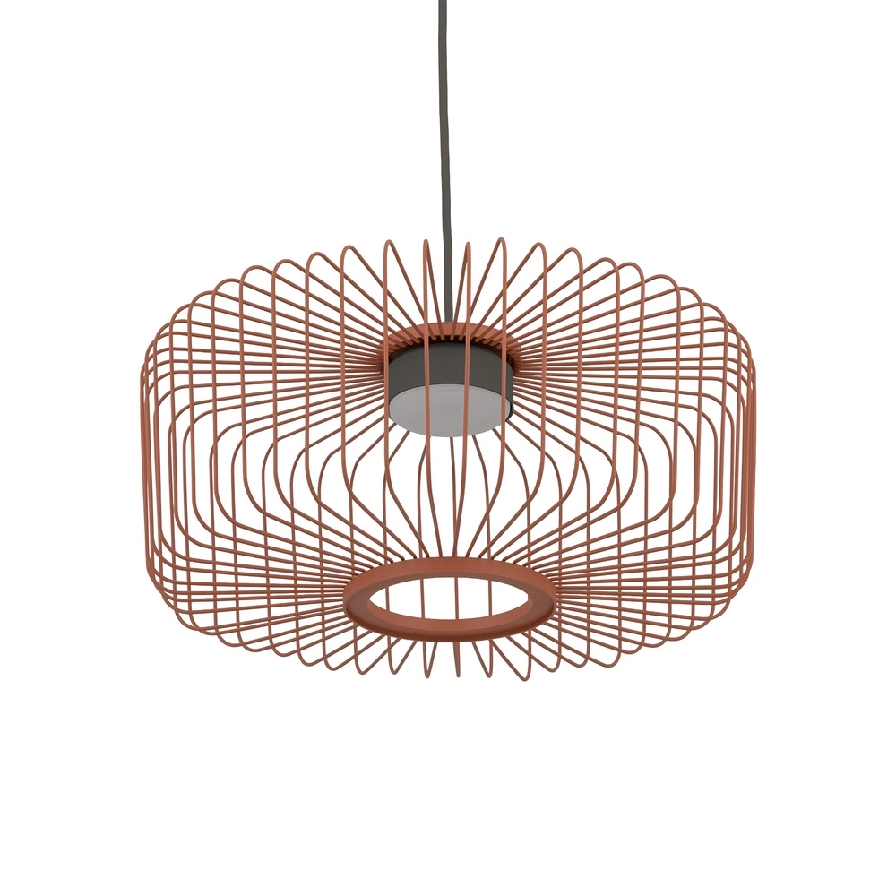 Lampe cage Kenai terre cuite Ø 38cm