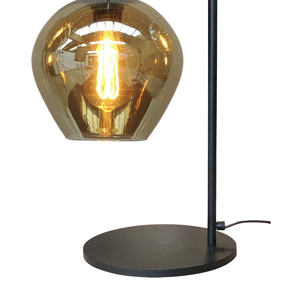 Verre de lampe de table Bounty noir et or Masterlight 8718121251097