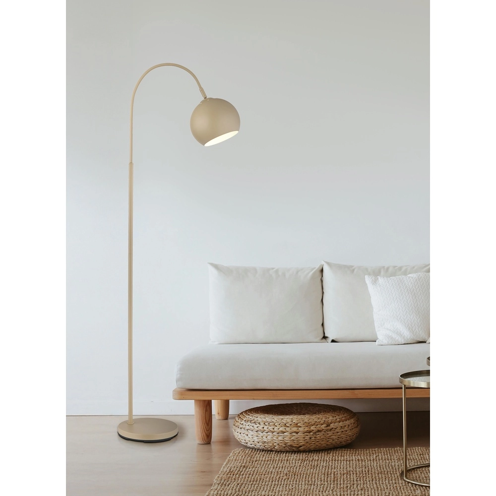 Lampadaire moderne Benno brun sable Globo 9007371507566