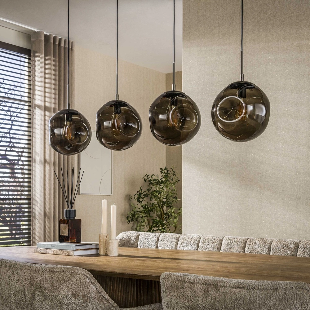 Lampe suspendue en verre Stellar 4 lumières - Ø 25cm Lyora 8716803511675
