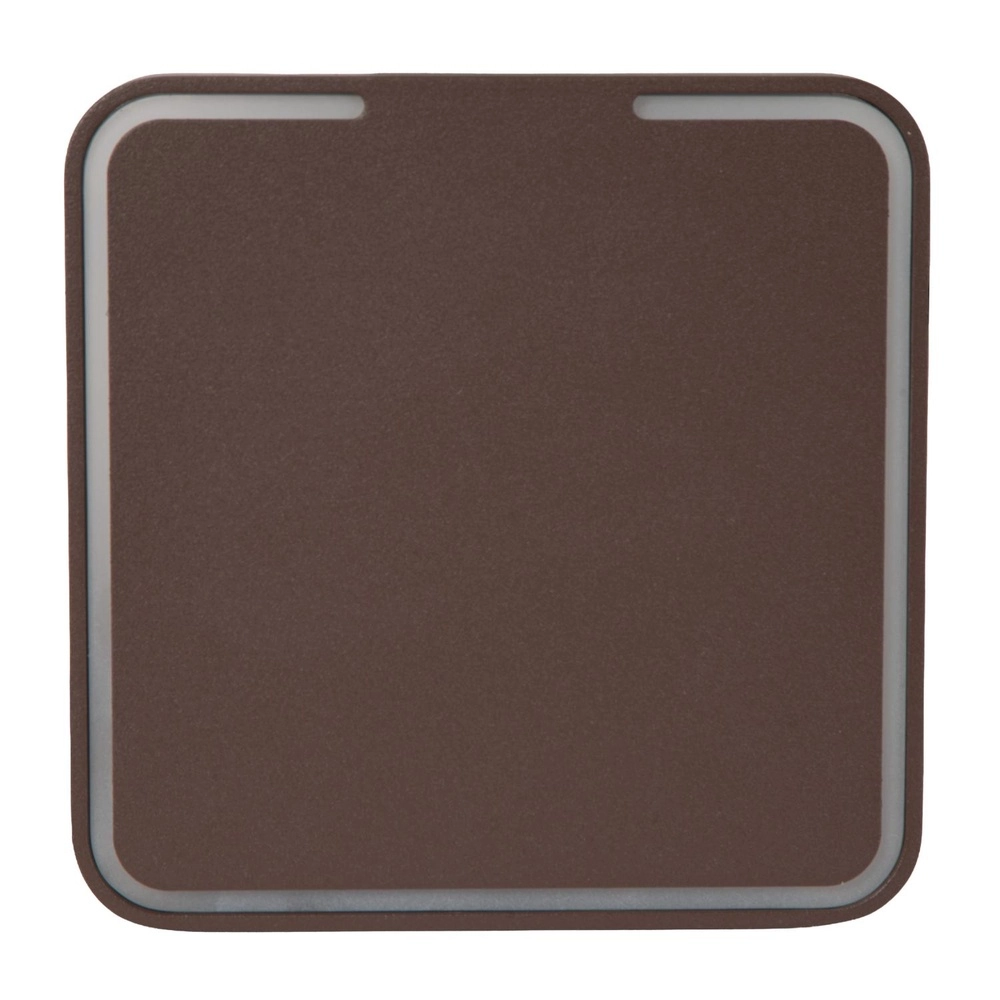 Lampe murale élégante Finister brun rouille carré