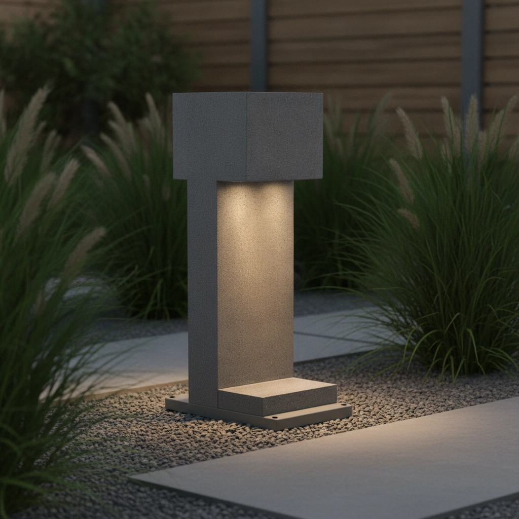Lampe de jardin Grante gris béton