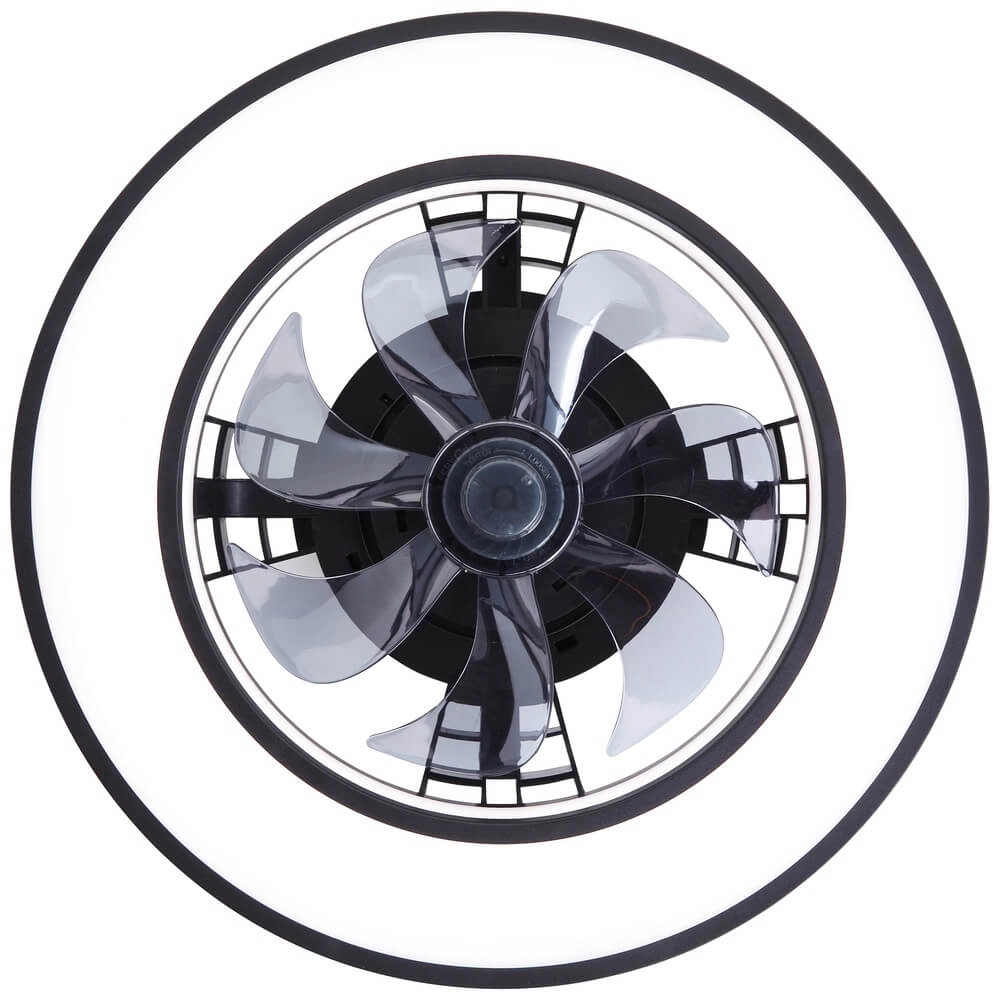 Ventilateur de plafond noir Mondello avec lampe RGB Brilliant 4004353453298