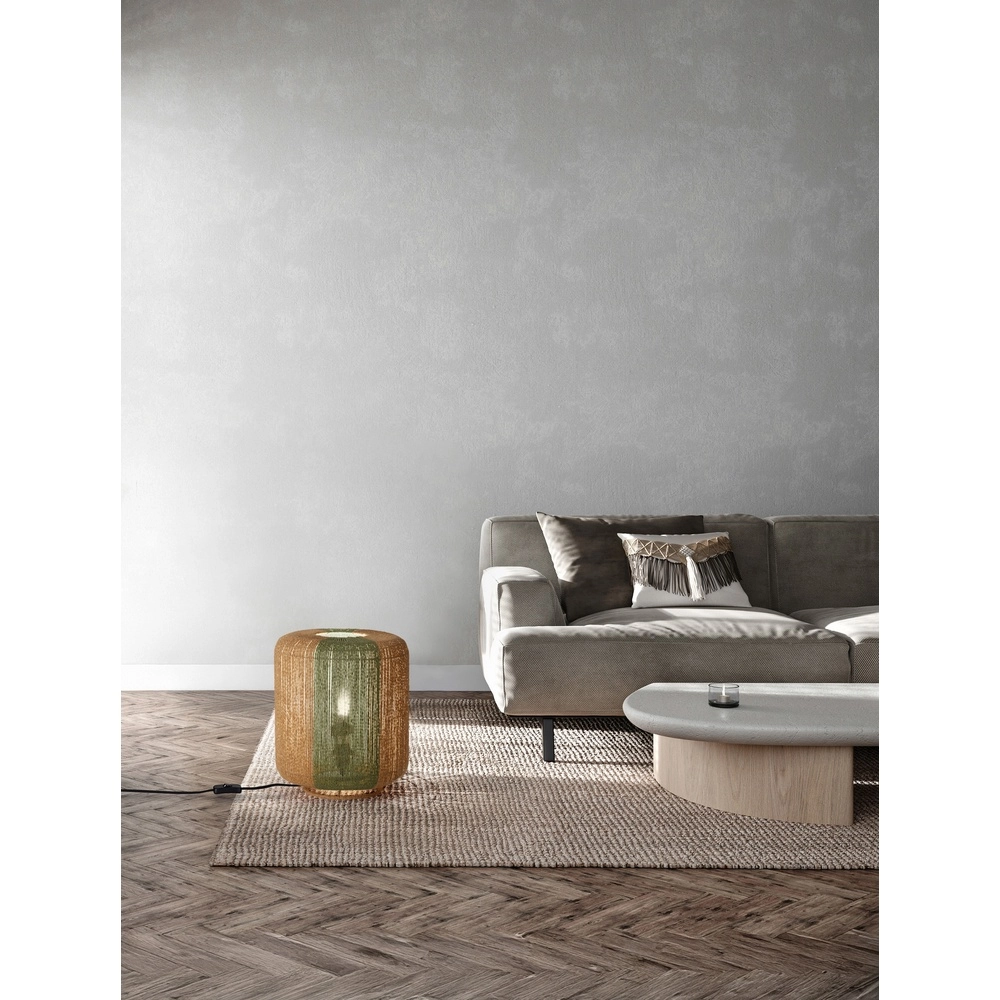 Lampe de table Dena Ø 33cm marron avec vert Lyora 5212017477392