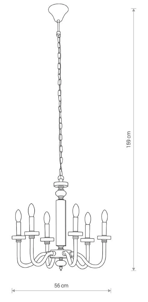 Lustre Hampton Ø 56 cm Lyora 5903139815499