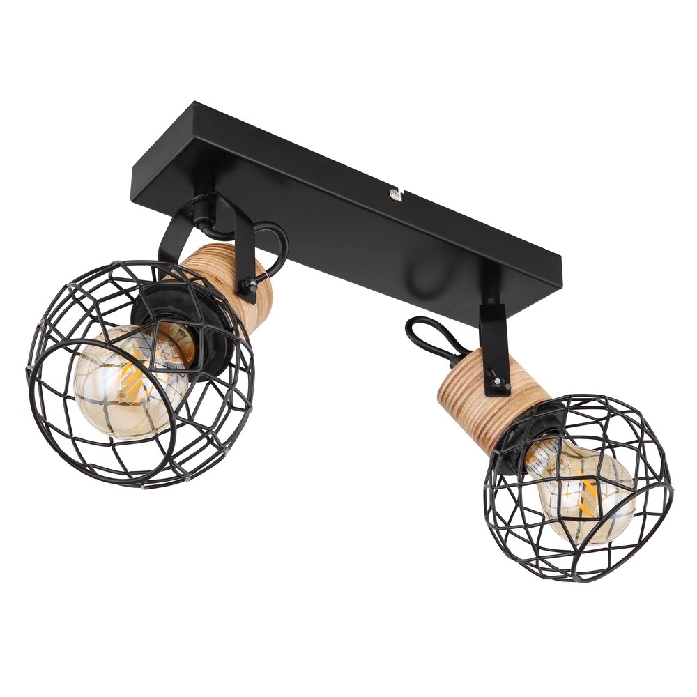 Lampe murale Lacky 2-noir clair Globo 9007371417360