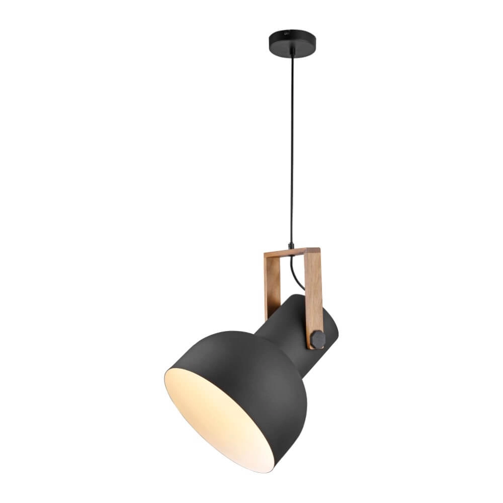 Lampe suspendue Cup 2.0 1 lumière noir Just Light 4043689000714