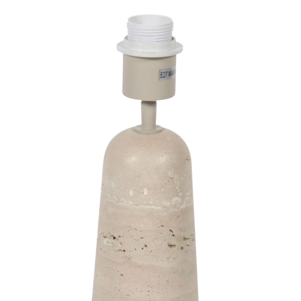 Lampe de table en pierre Travino avec une teinte paille Ø30cm Steinhauer 8712746183450