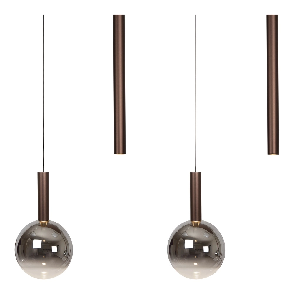 Lampe pendante de conception Jasmine Double feux en cuivre Premium by Lucide 5411212741295