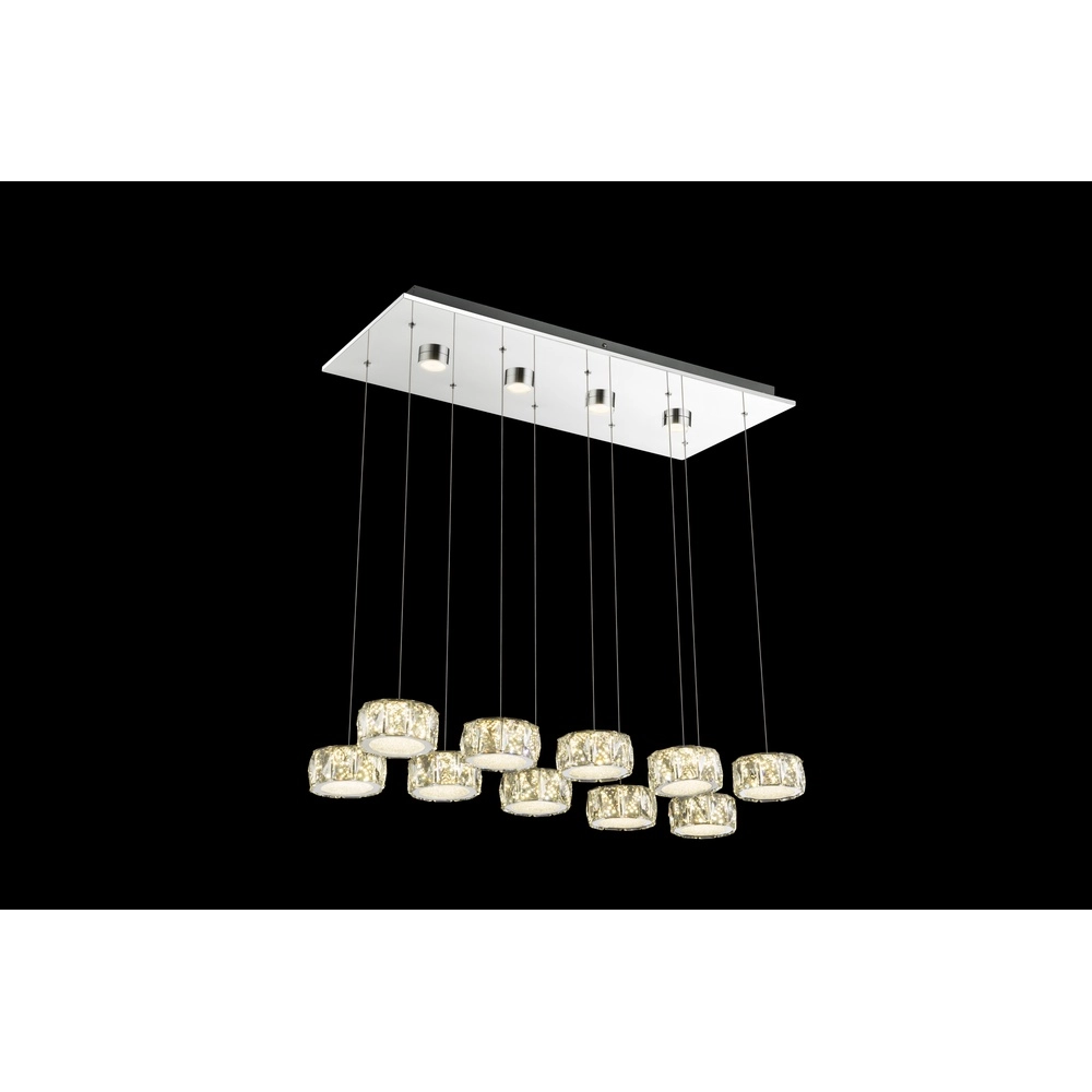 Lampe suspendue à 10 lampes Amur Chrome Globo 9007371345069