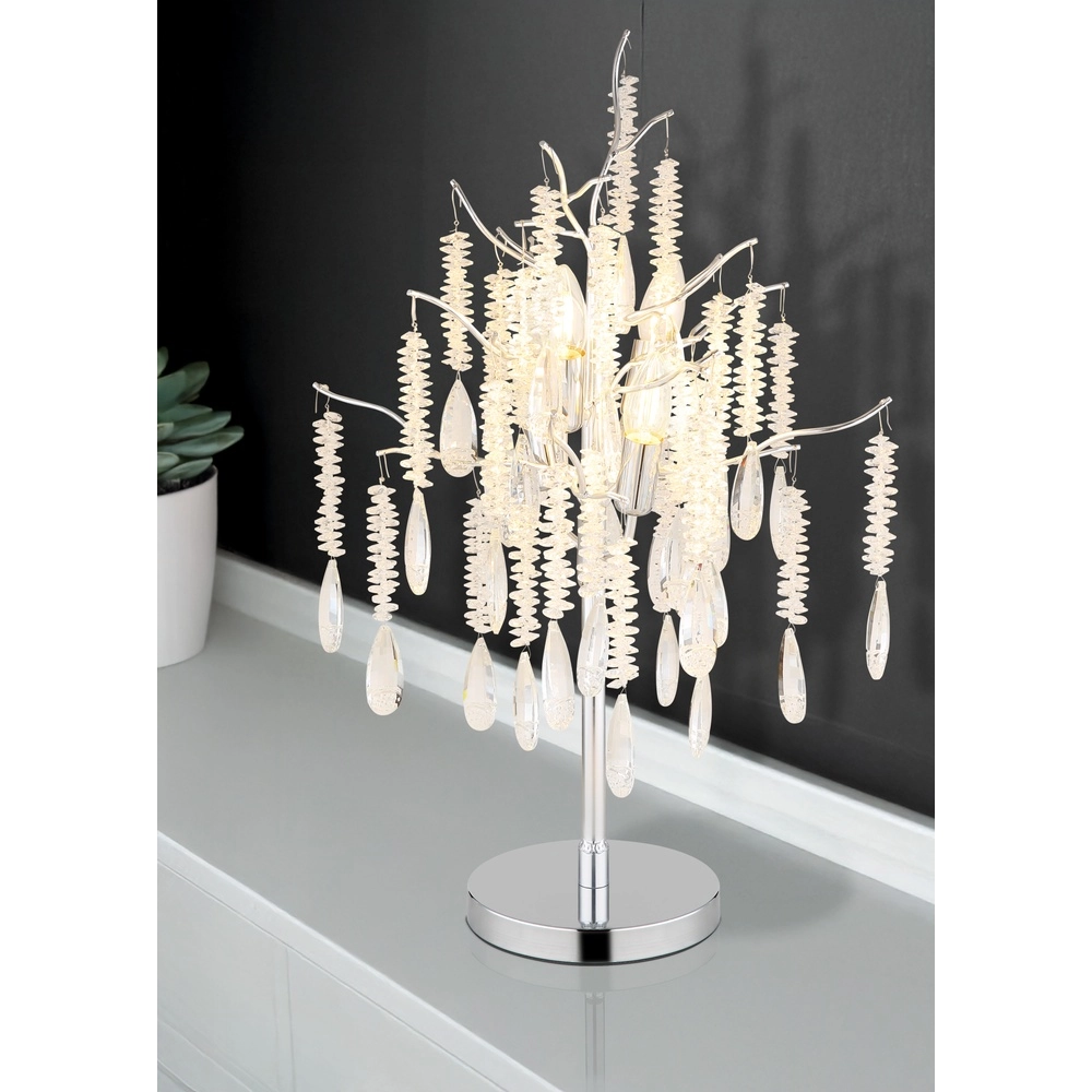 Lampe de table Kinga Gris argenté Globo 9007371579006