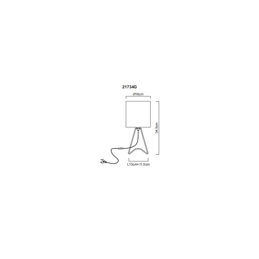 Lampe de table de conception Tamian gris Globo 9007371481538