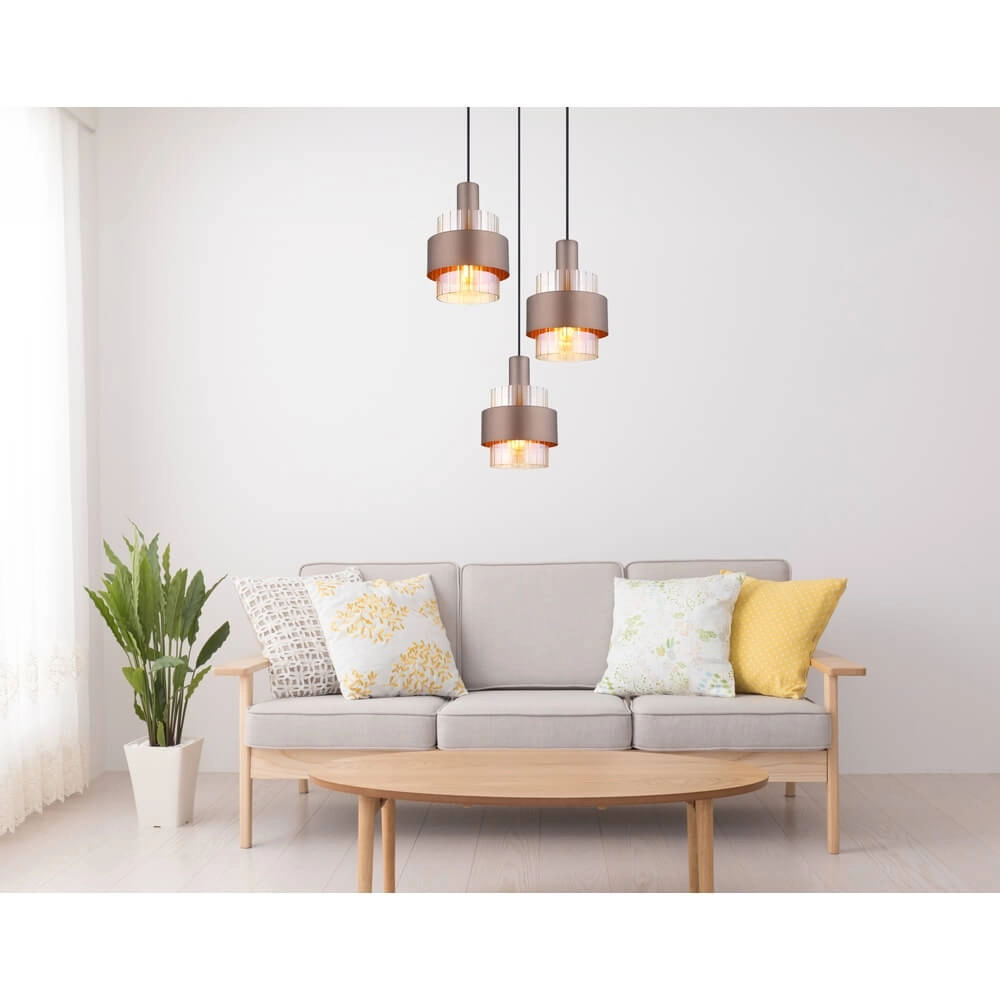 Suspension Milley bronze Ø 45cm 3 lumières Globo 9007371465675