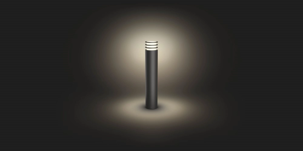 Lampe de jardin ronde Hue Lucca 77 cm anthracite Philips 8718696166062