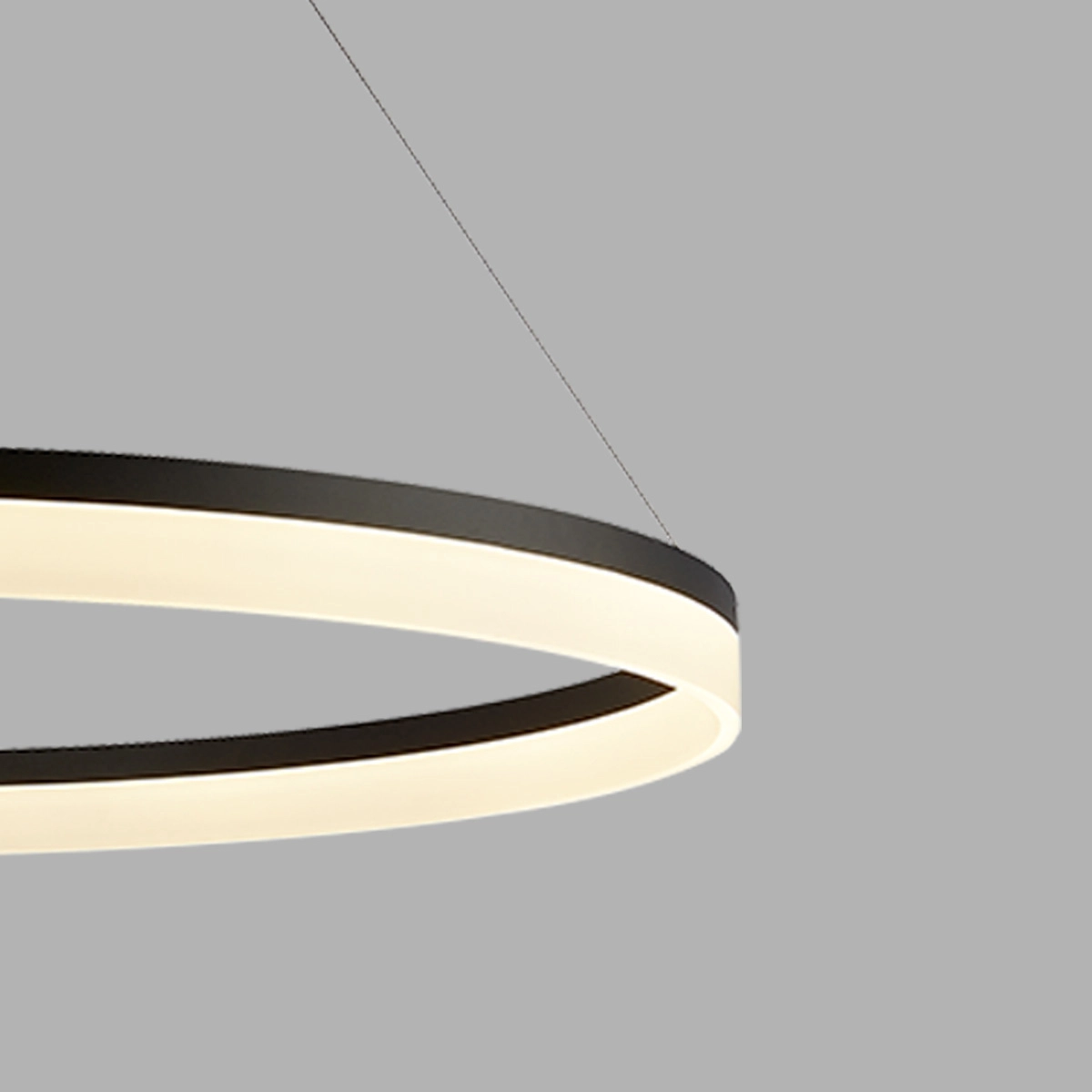 Lampe suspendue élégante Ara Ø 100cm noir Lyora 5053423307206