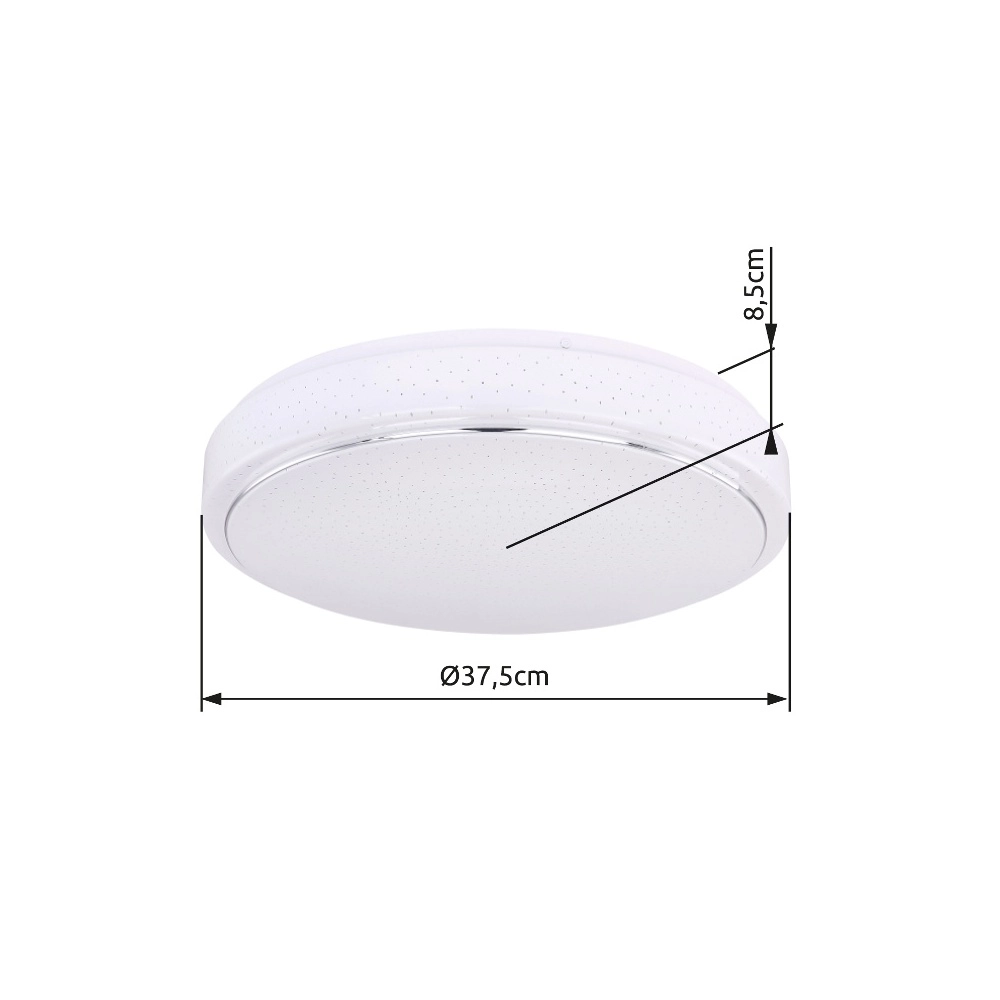 Conception de plafonds Kalle Ø 37,5 cm de blanc Globo 9007371385782