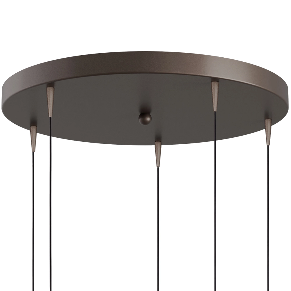 Lampe suspendue à 5 lumières Scala Ø 50 cm de cacao brun Masterlight 8718121376356