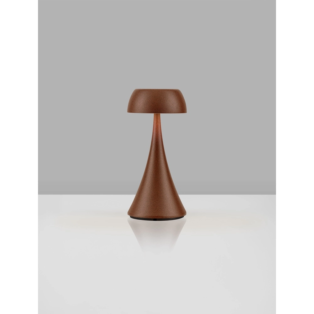 Lampe de table Ycro brun rouille rechargeable avec USB Lyora 5212017476999