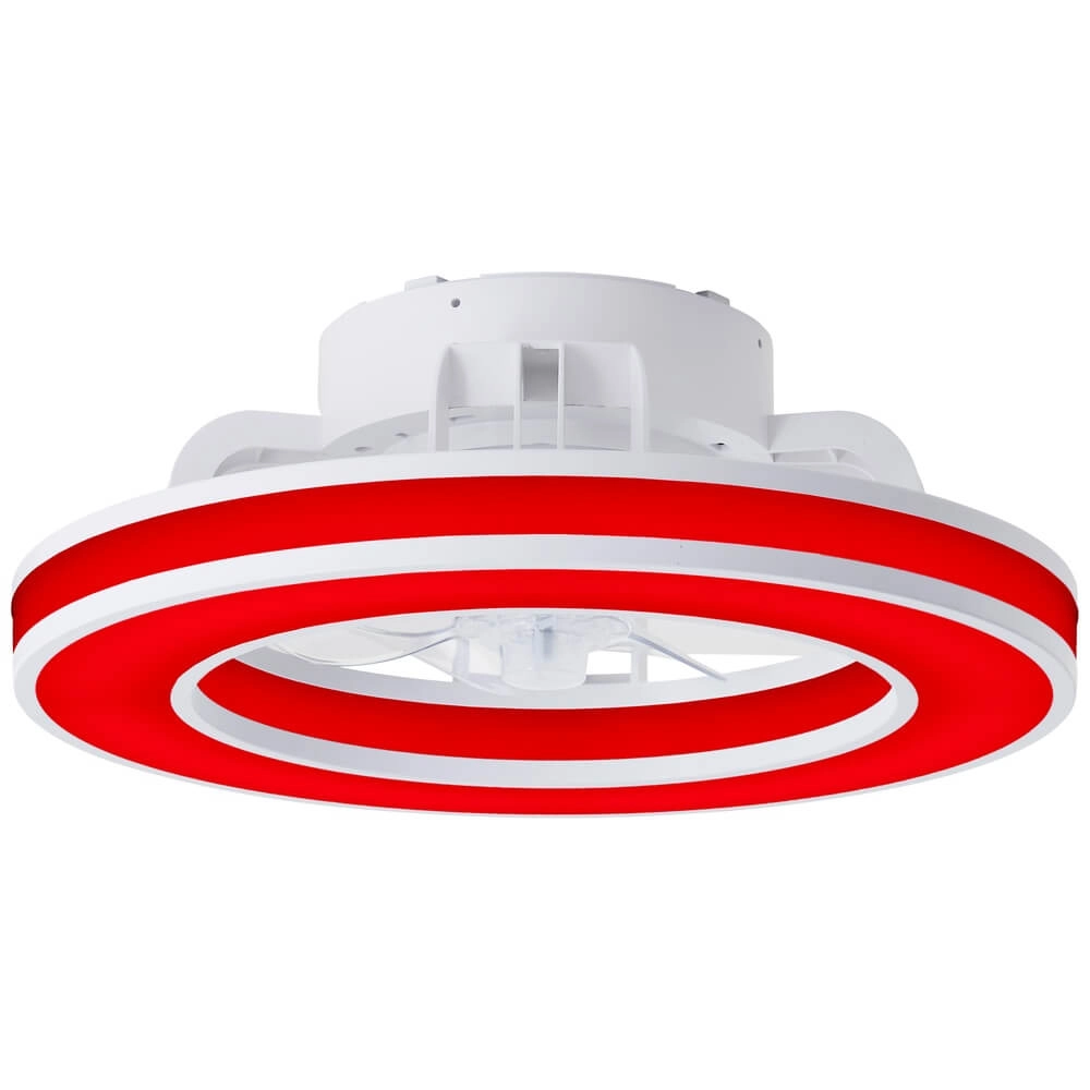 Ventilateur de plafond blanc Mondello avec lampe RGB Brilliant 4004353453304