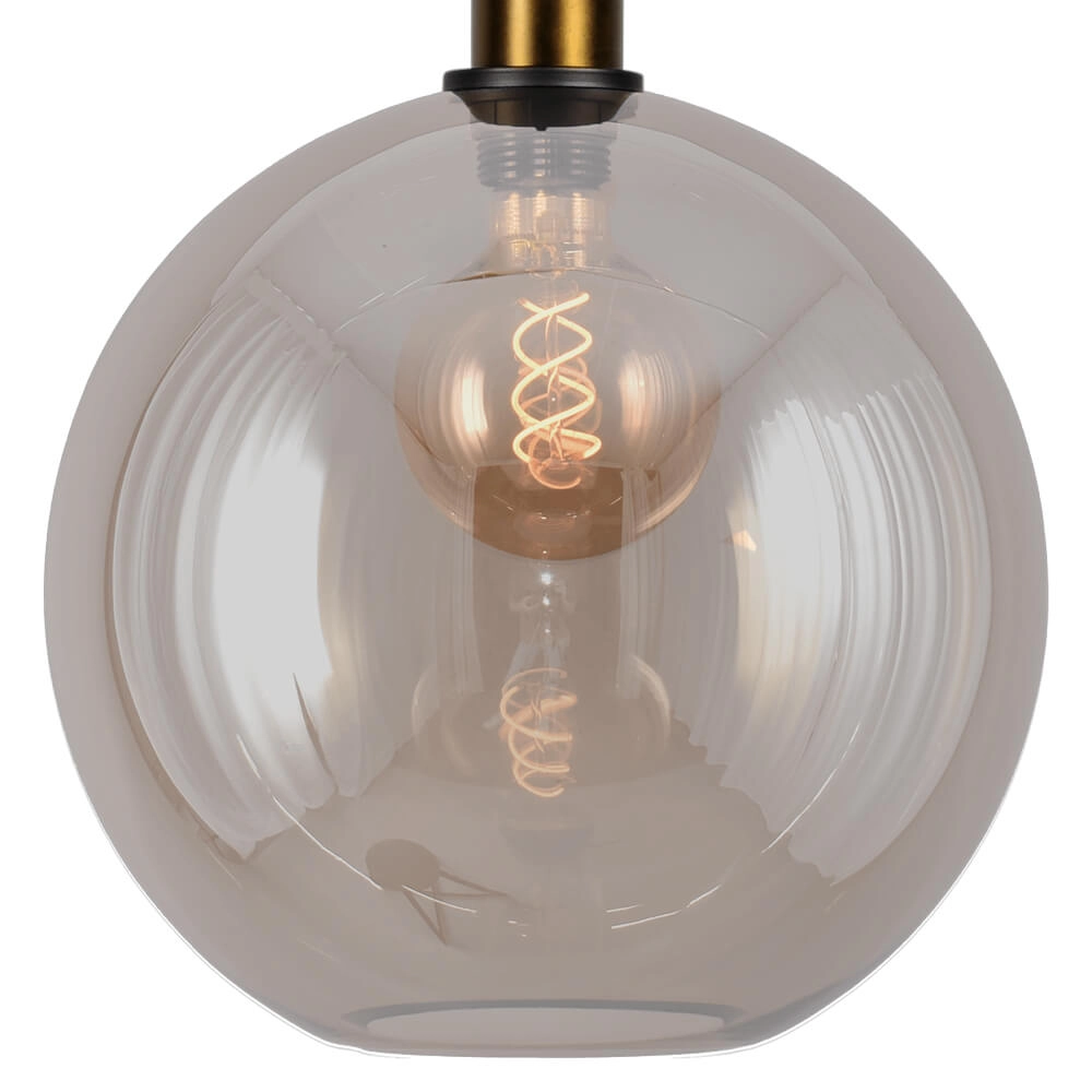 Lampe suspendue Ø 30cm Bella 2 Laiton antique avec verre doré Masterlight 8718121334066