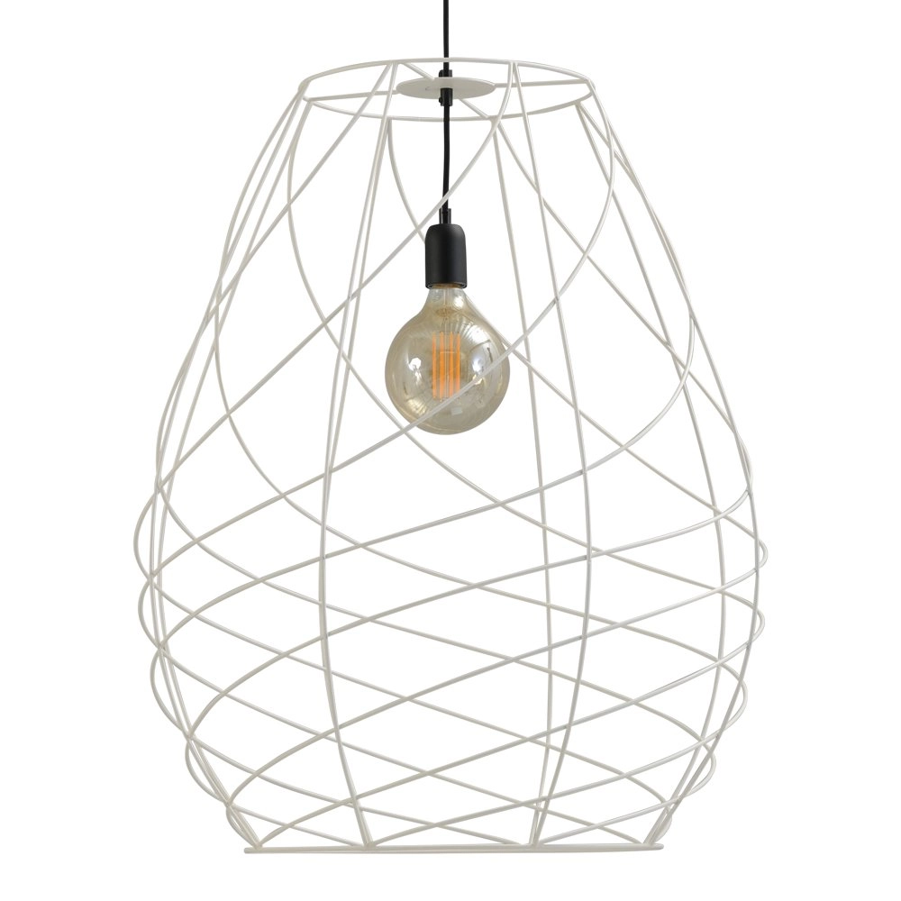 Lampe fil de cage Cesto 62 blanc avec du noir Lampe fil de cage Cesto 62 blanc avec du noir