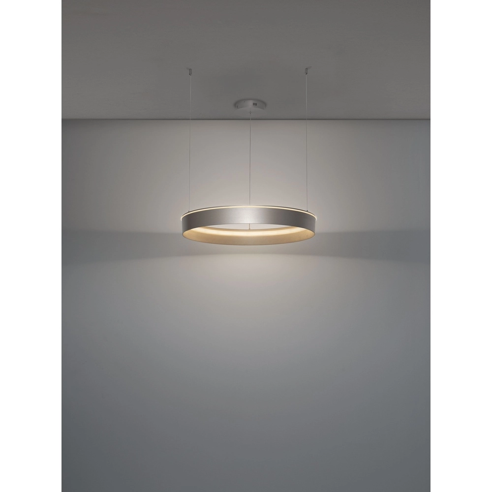 Lampe pendante moderne Olivia nickel Ø 78cm Lyora 5212017494221