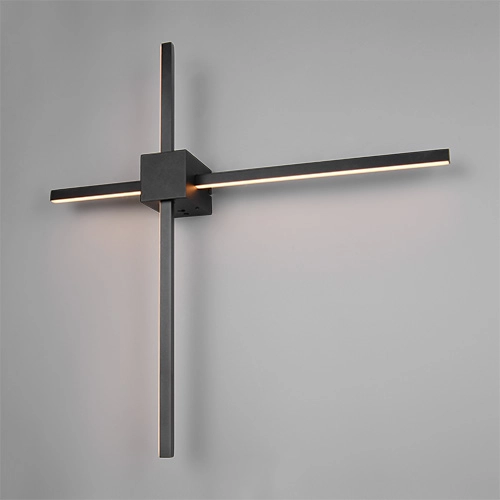 Lampe murale moderne Cassino noir 67,5 cm