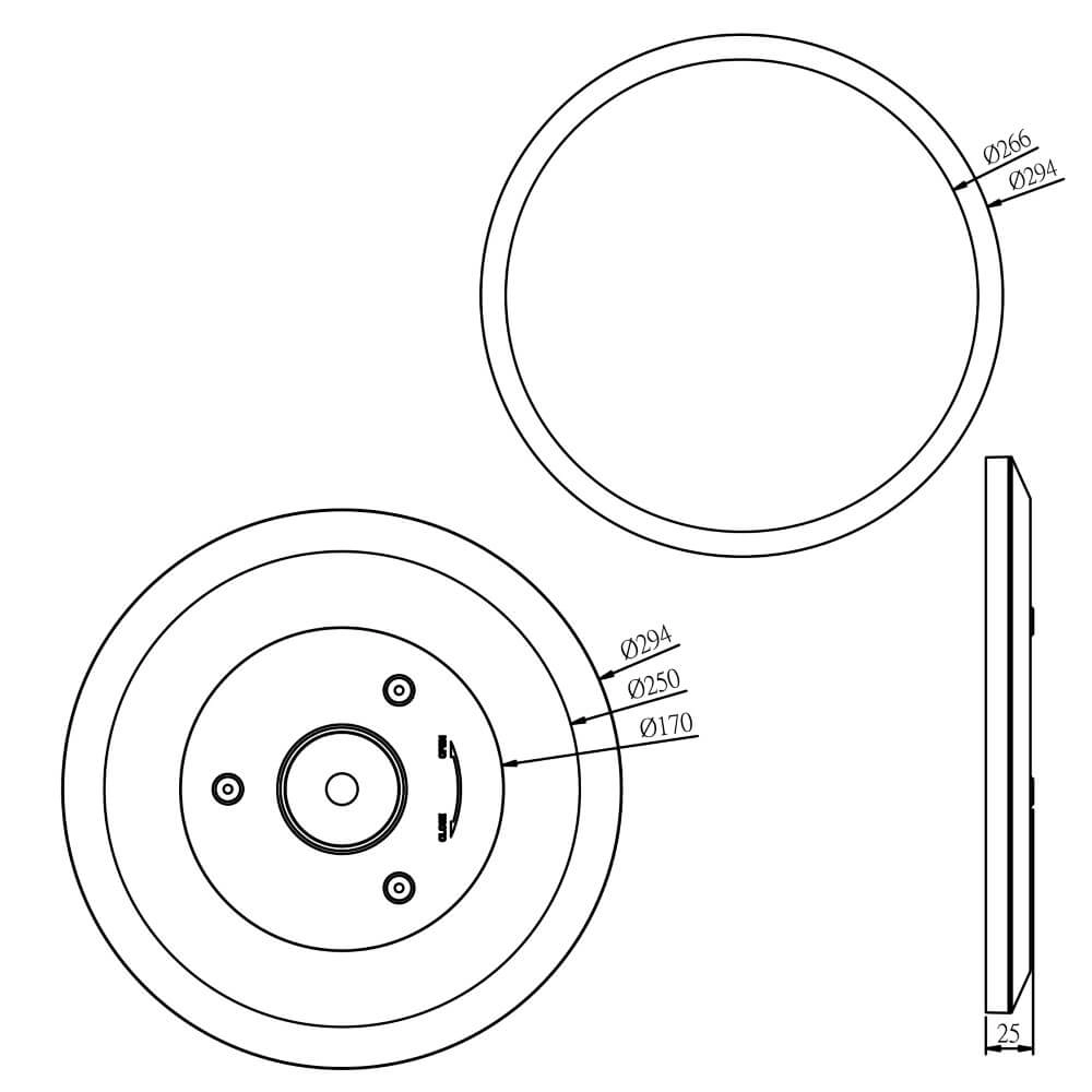 Plafonnier Brennan 4000K Ø 29,4 cm Brilliant 4004353405624