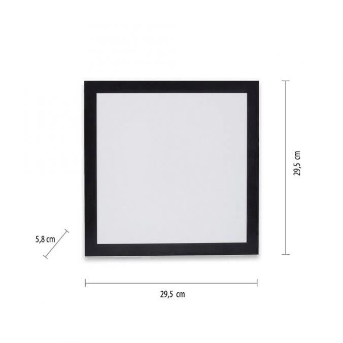 Plafonnier LED Flat 30 par 30 cm noir Paul Neuhaus 4043689982072