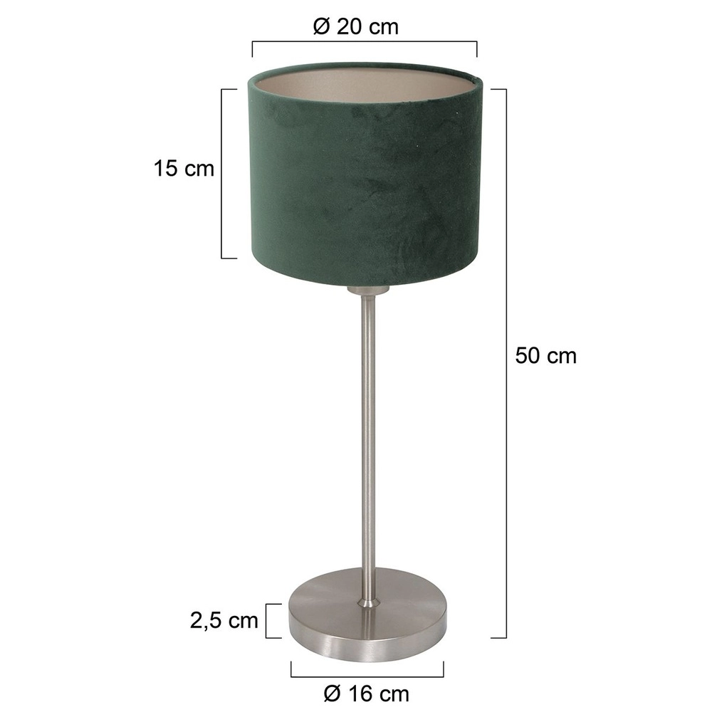 Lampe de table Noor avec capot vert Steinhauer 8712746182101