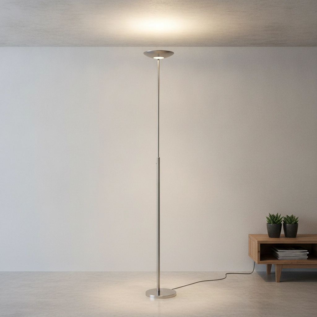Lampadaire classique Geneva nickel Ø 23cm