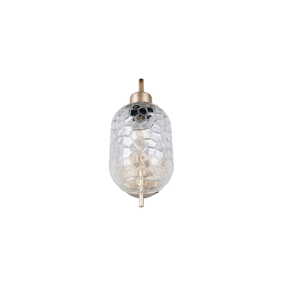 Lampe murale Emelie Or avec verre fumé Trio 4017807702583