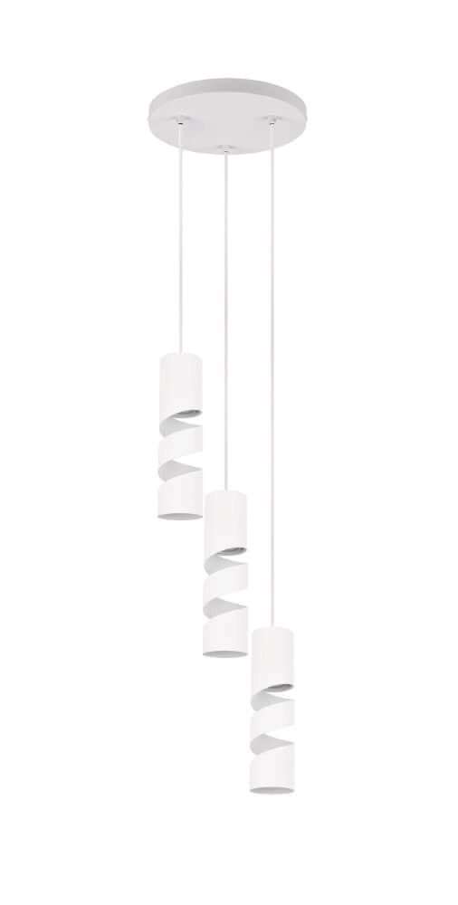 Lampe suspendue tube vide Stream blanc Trio 4017807623888