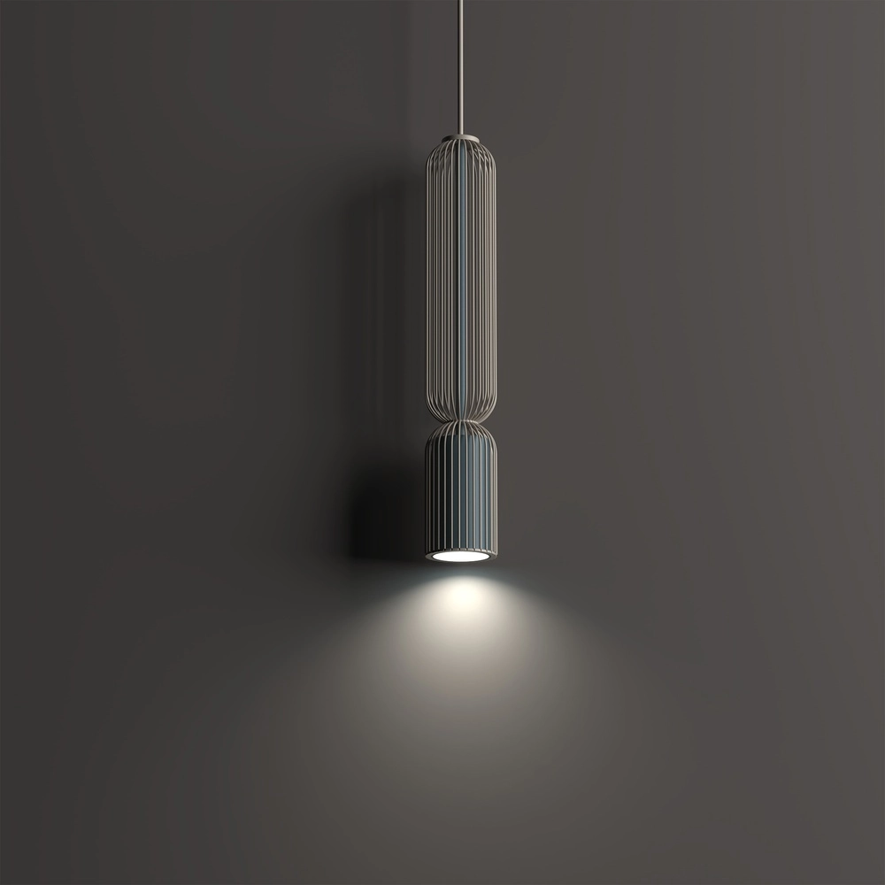 Lampe suspendue Singles 40,5 cm gris umbra et brun sable Lyora 5903139122009