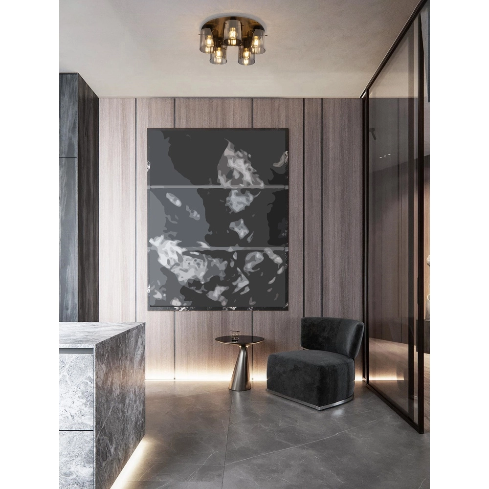 Plafonnier design Mirbi 5 lumières noir Lyora 5212017468468