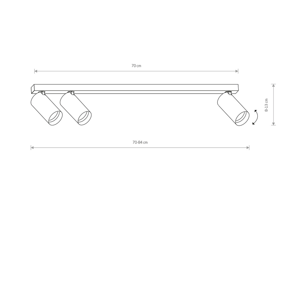 Projecteur de surface à 3 lumières Mono brun sable Lyora 5903139125376