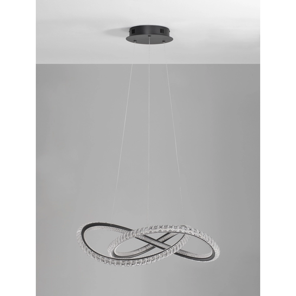 Suspension design Ginevra noir Ø 58cm Lyora 5212017433473