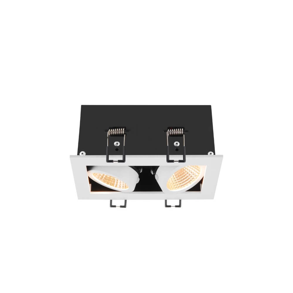 Spot LED encastrable carré Kadux Double 2x LED - blanc - 3000K Spot LED encastrable carré Kadux Double 2x LED - blanc - 3000K