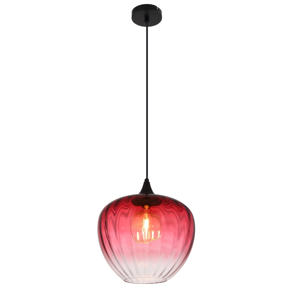 Lampe suspendue Sander Verre rouge