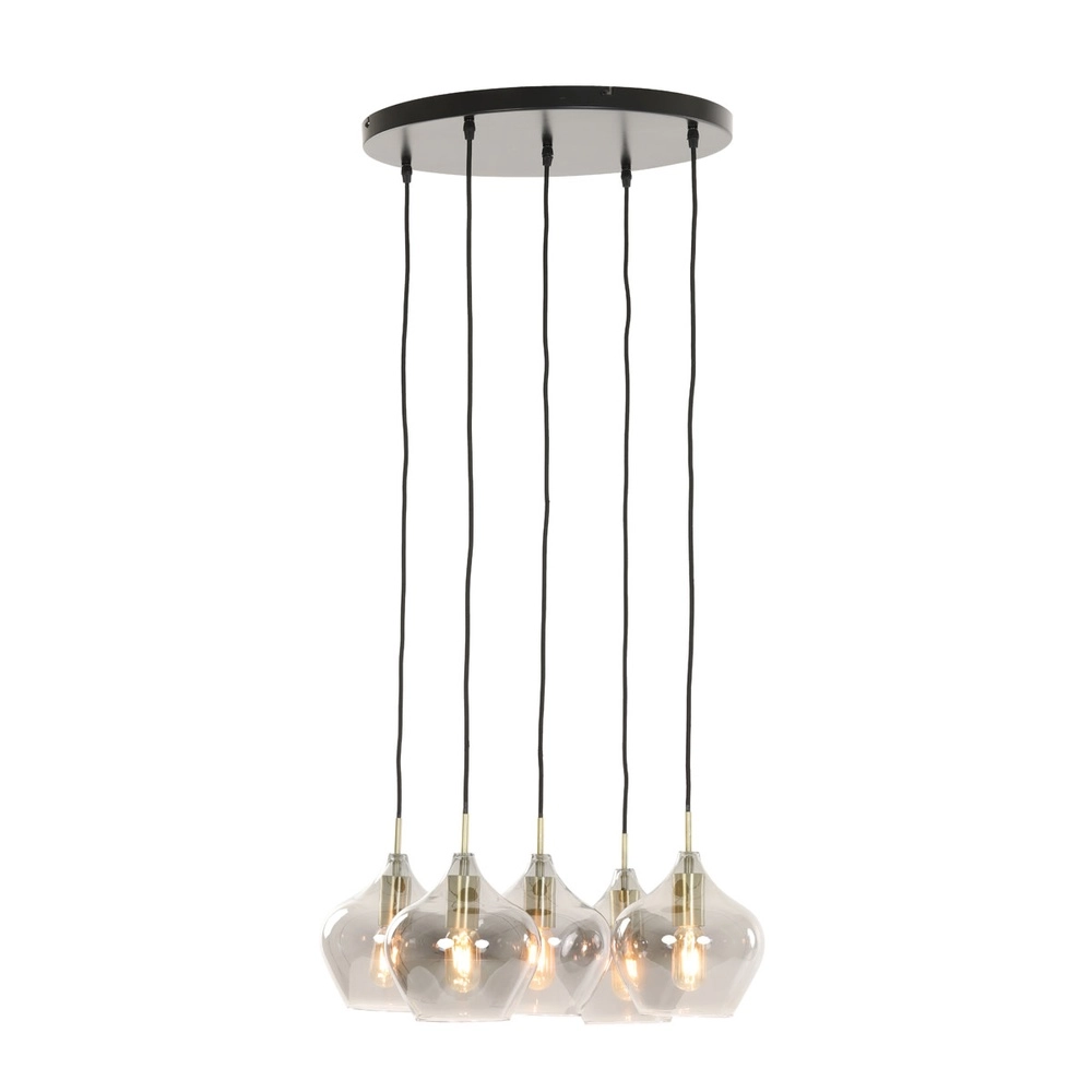 Lampe suspendue Rakel Round 5 lumières Light & Living 8717807604578