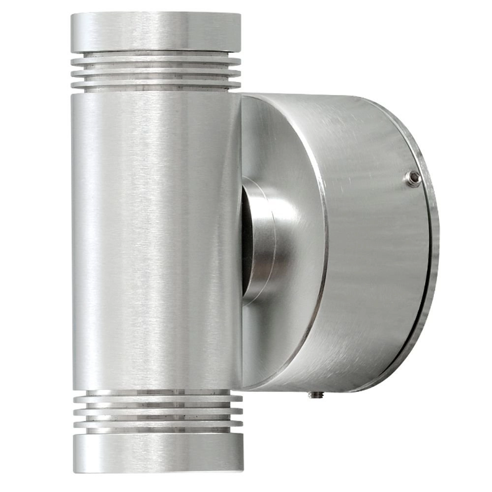 Spot mural LED Monza 2x1w - 3000K 12,5cm gris métal