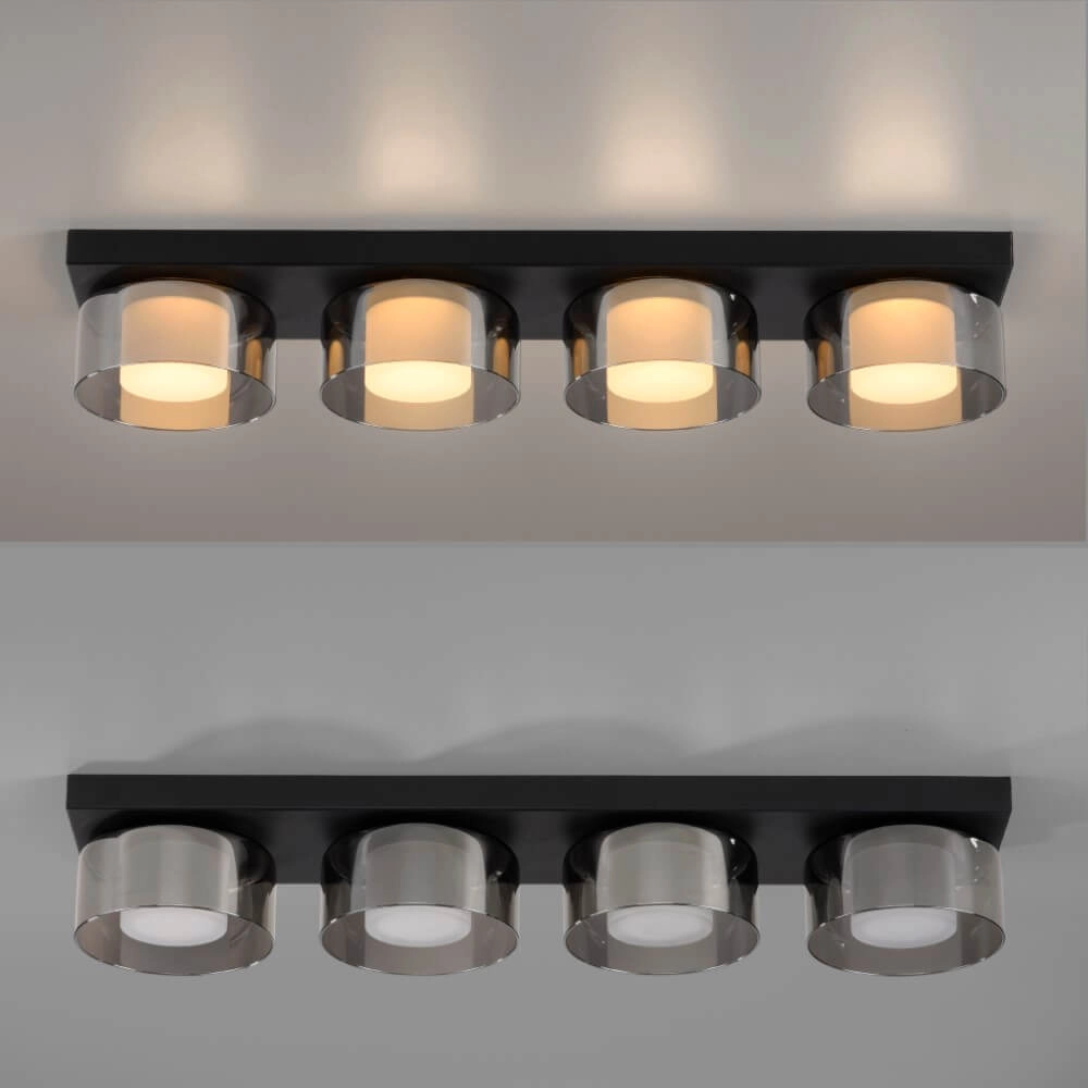 Plafonnier noir Rika 4 lumières noir Paul Neuhaus 4012248385029