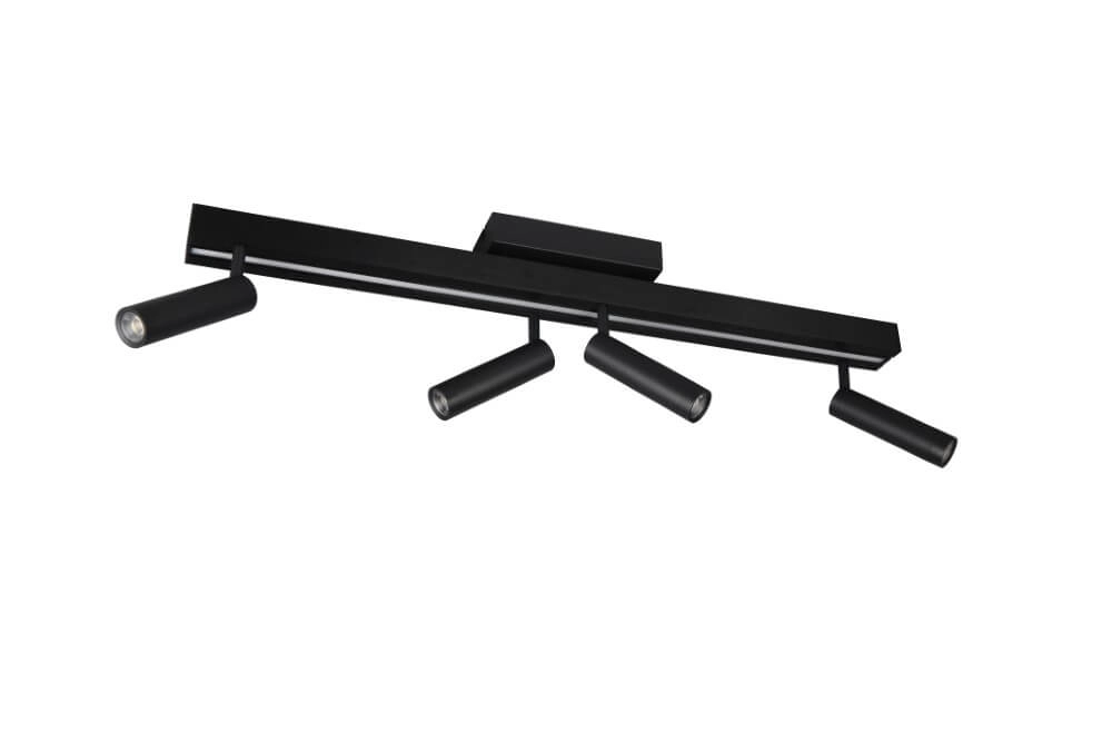 Spot LED 4 lumières Zeno noir Trio 4017807622904