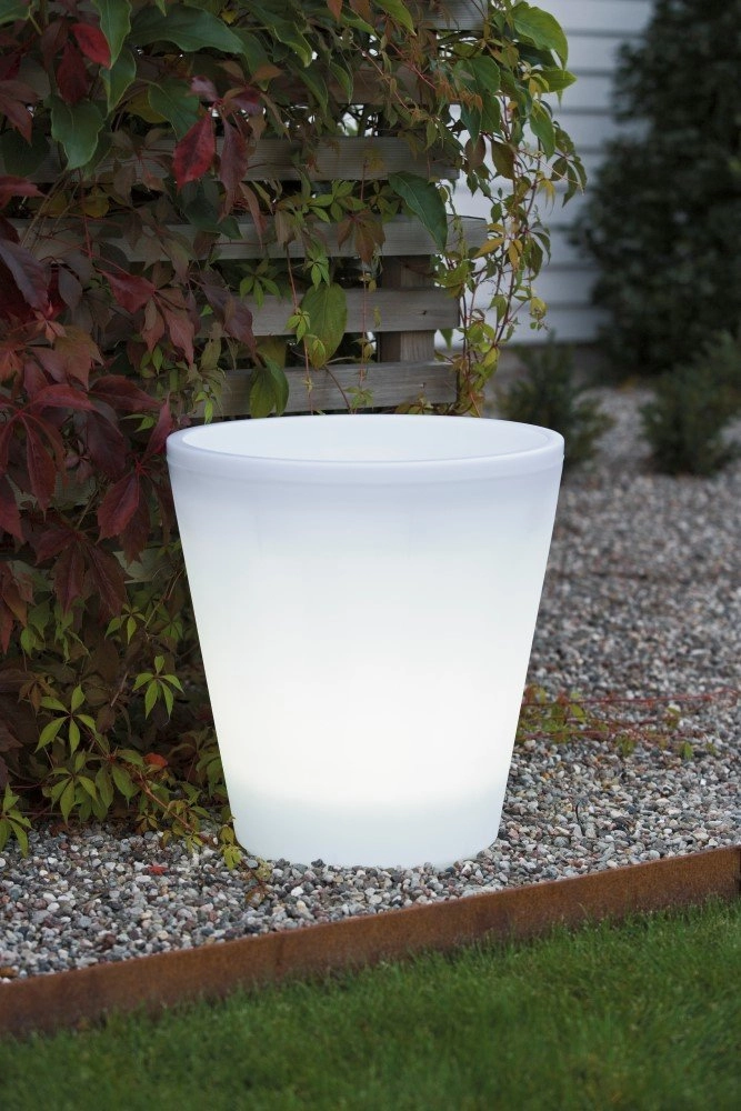 Pot de fleur LED Assisi LED 37cm - 12w - blanc KonstSmide 7318307454000