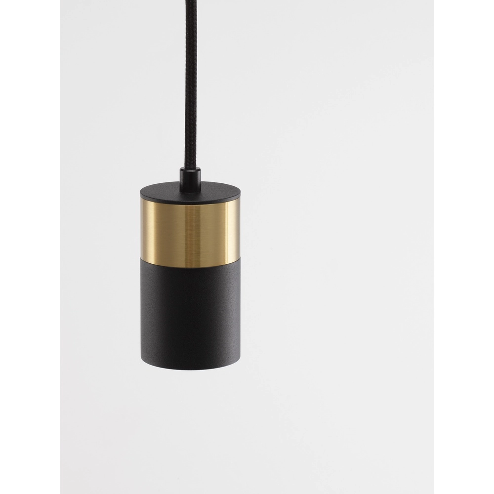 Suspension Pongo S simple 9,5 cm doré avec noir Lyora 5212017430335